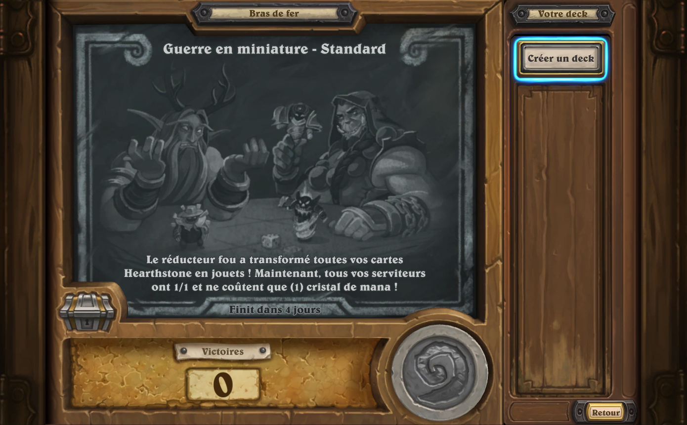 Bras de fer hebdomadaire : Guerre en miniature (standard)