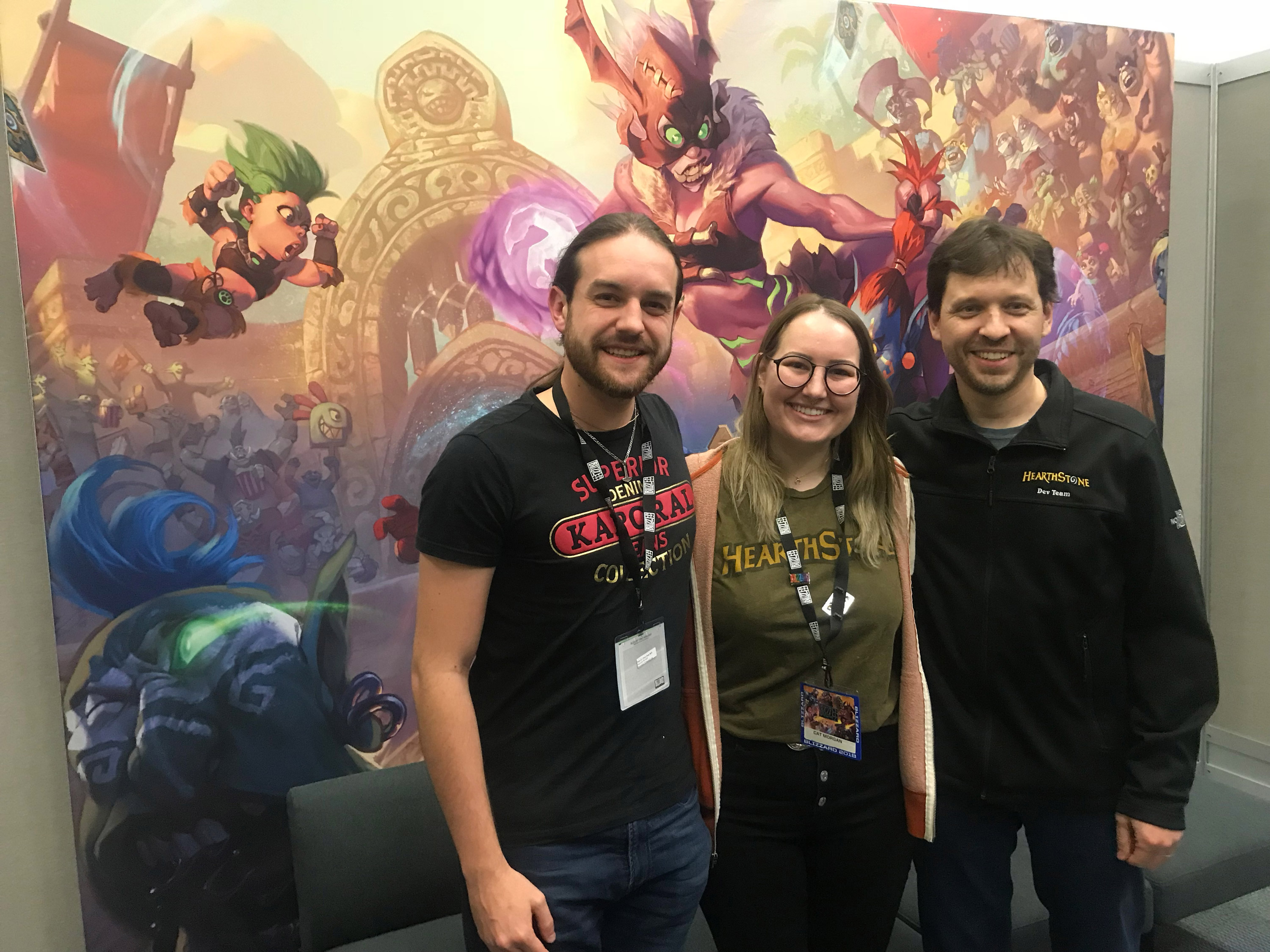 Zecharia a pu interviewer Cat Morgan et Mike Donais développeurs pour Hearthstone