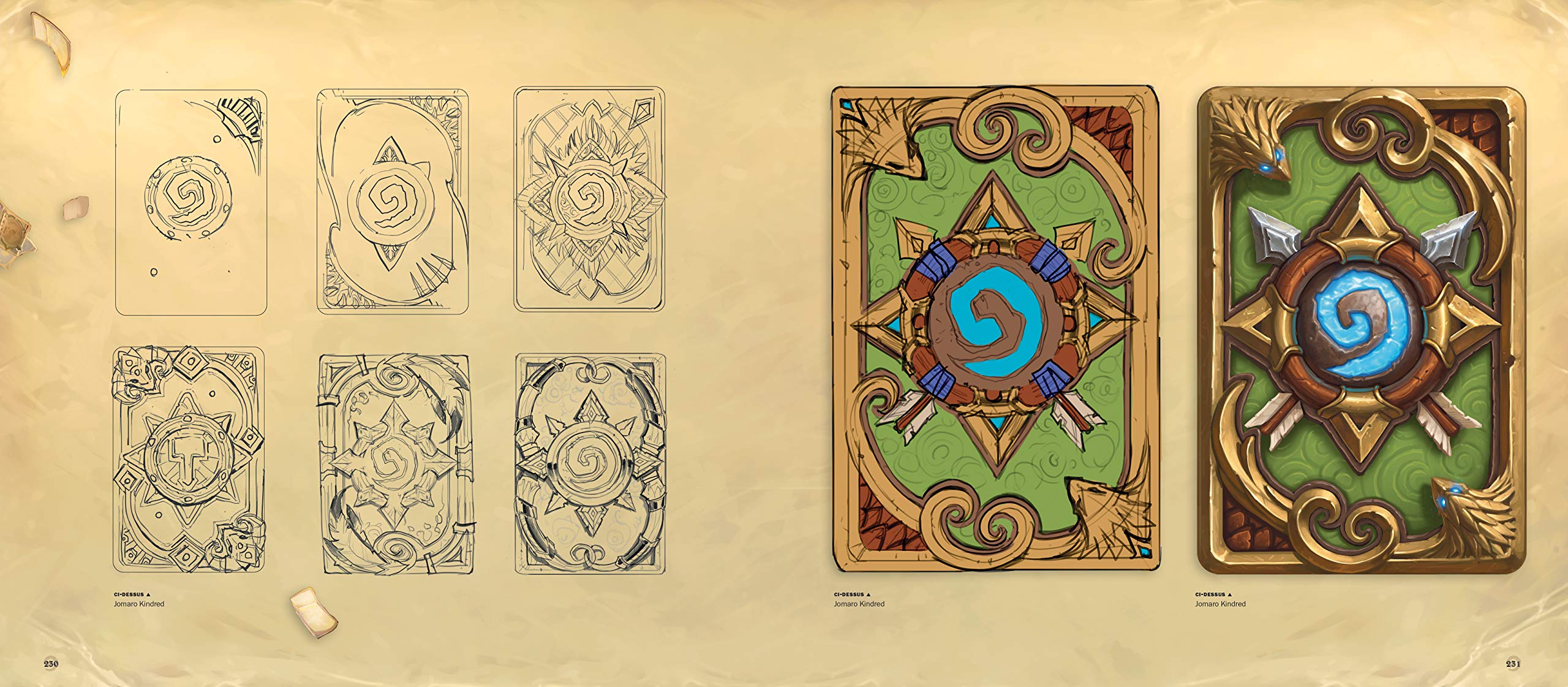La création d'un dos de carte, du croquis au résultat final