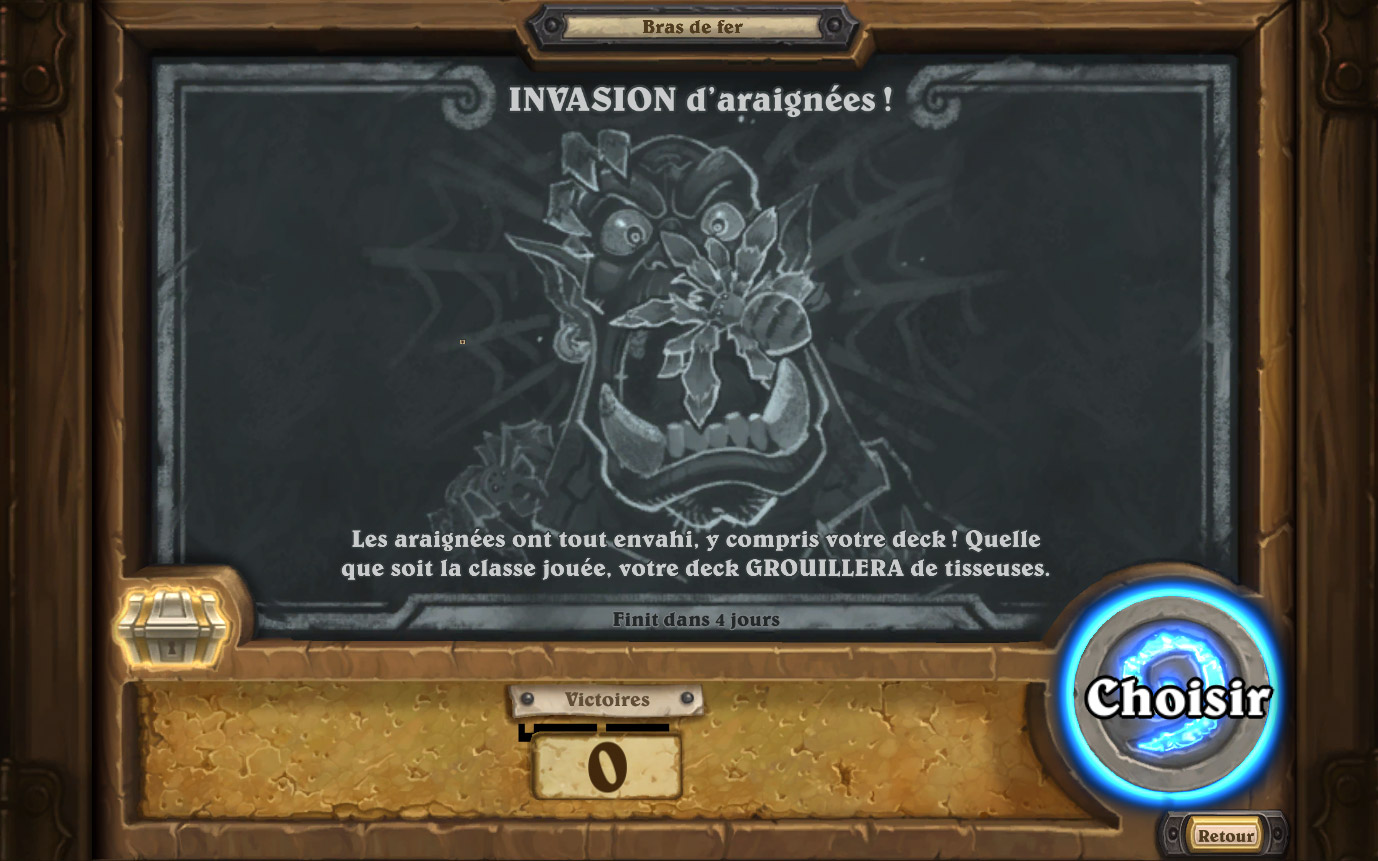 Bras de fer Hearthstone : Invasion d'araignées