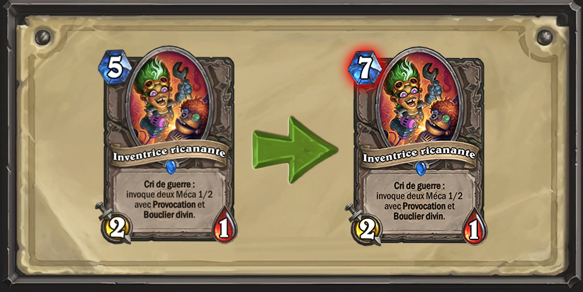 Inventrice ricanante coûte 7 cristaux de mana