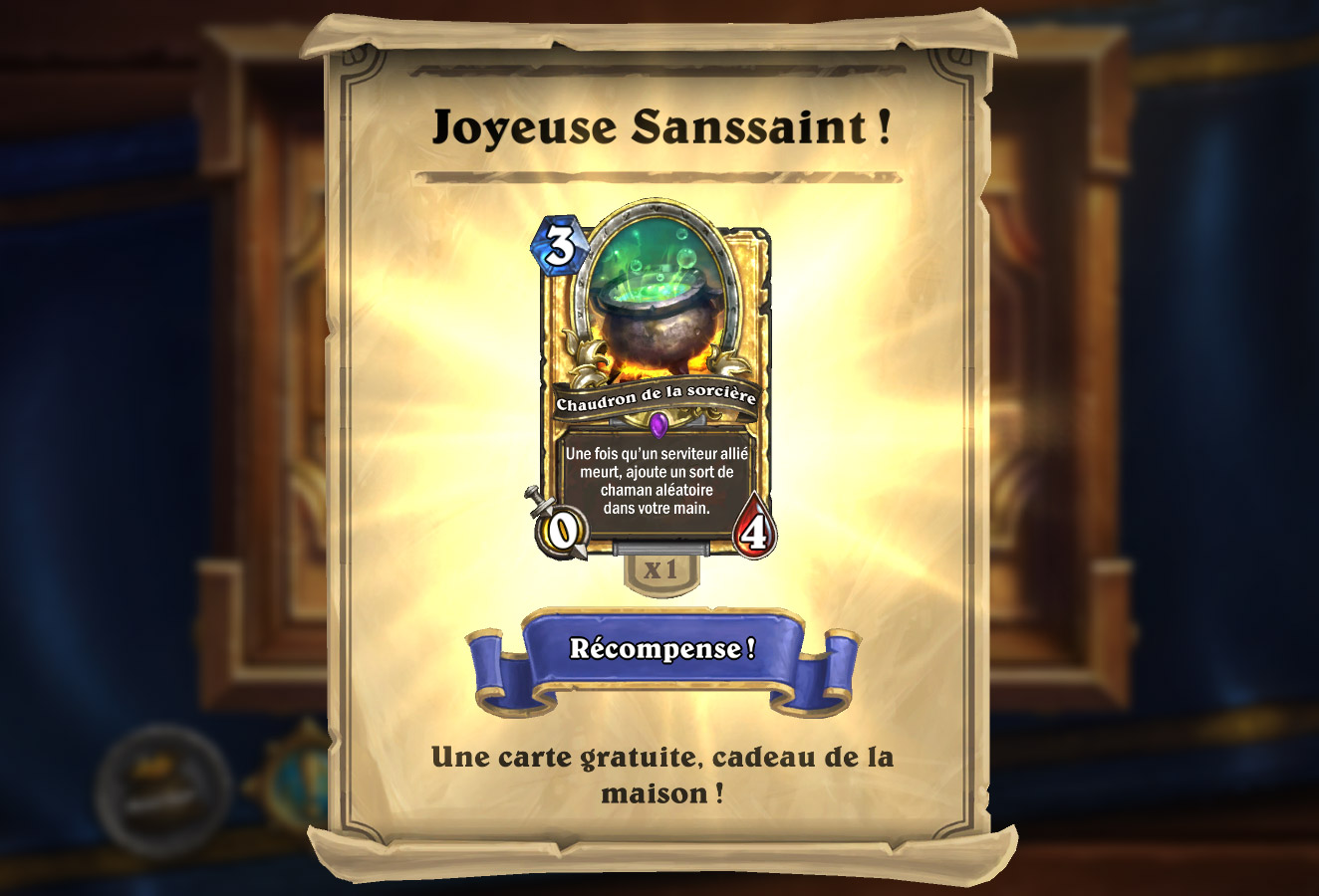La Sanssaint revient dans Hearthstone du 17 au 31 octobre 2018