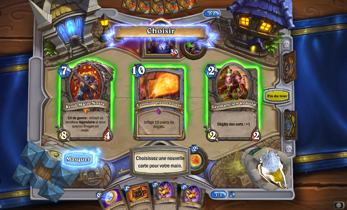 À chaque tour, choisissez une carte parmi 3 proposées