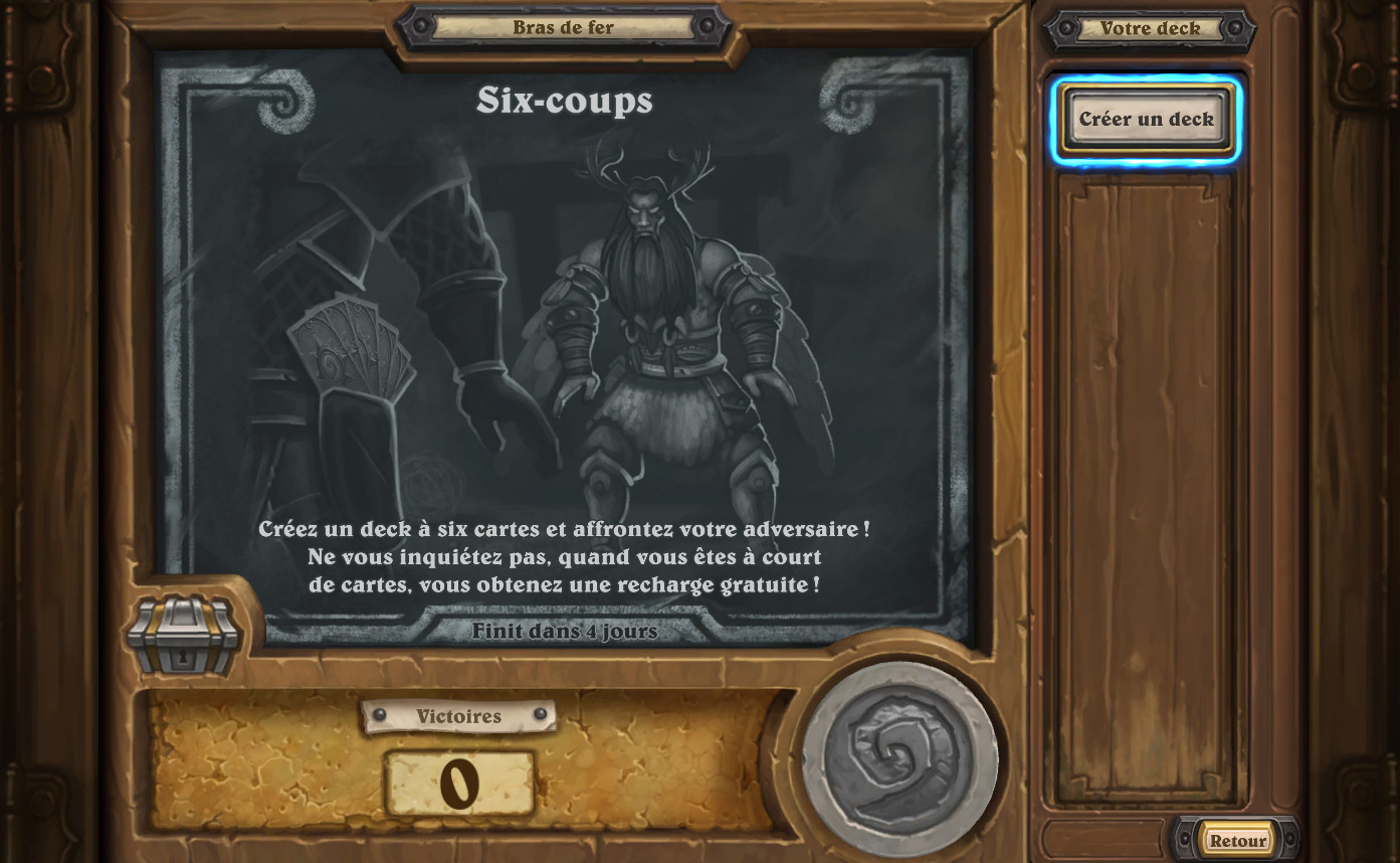 Bras de fer hebdomadaire : six-coups