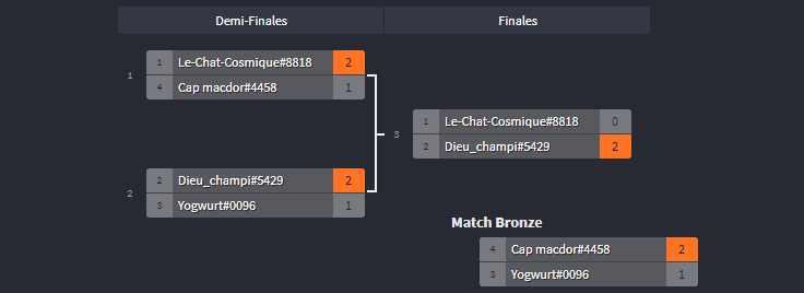 Le tournoi est maintenant terminé : Champi l'a remporté !