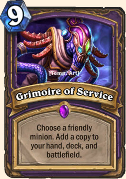 Grimoire de servitude carte Hearthstone