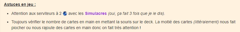 Partagez votre expérience et vos conseils avec les autres joueurs !