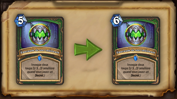 Émeraude de sort passe à 6 cristaux de mana