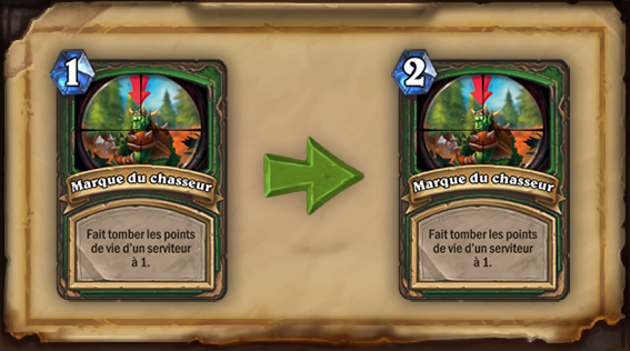 Marque du chasseur passe à 2 cristaux de mana