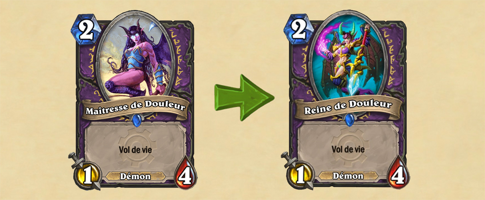 La maîtresse de Douleur est devenue la Reine de Douleur dans Hearthstone