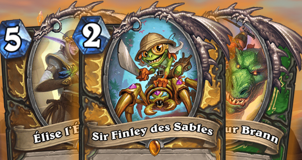 uldum : cartes legendaires brann, elise et sir finley revelees !
