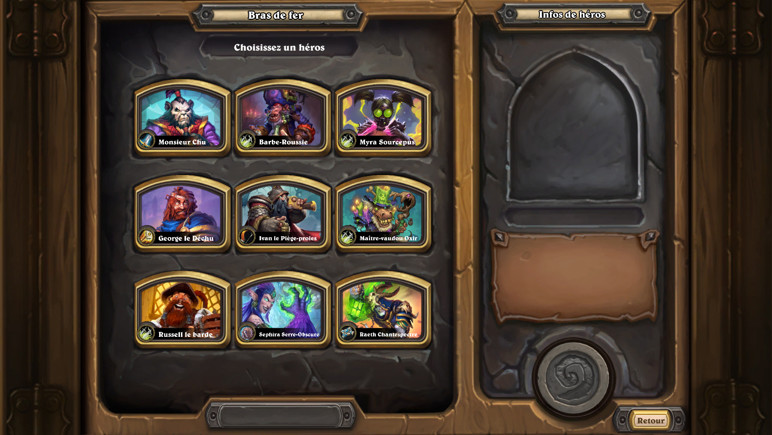 Incarnez un des neuf héros disponibles pour le bras de fer