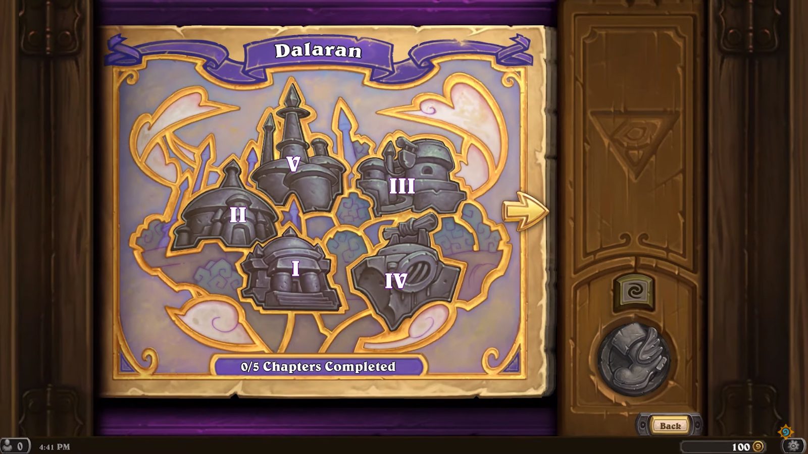 L'aventure est divisée en 5 chapitres représentant des lieux symboliques de Dalaran