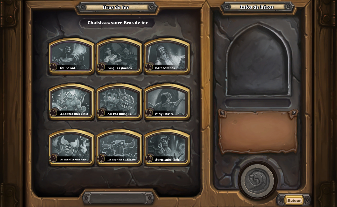 Choisissez un bras de fer parmi 9 proposés