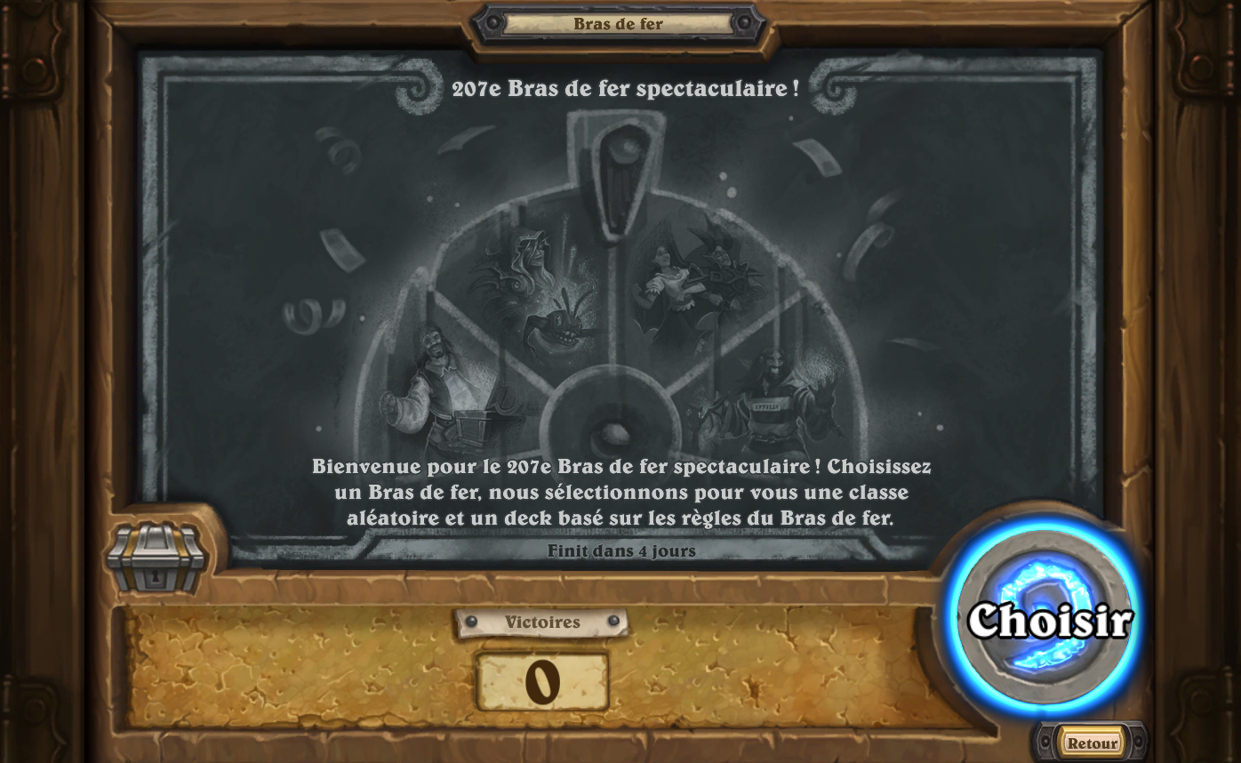 Nouveau bras de fer hebdomadaire Hearthstone