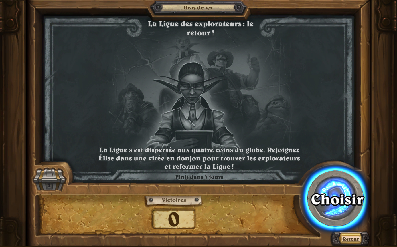 Bras de fer hebdomadaire : La Ligue des explorateurs, le retour !