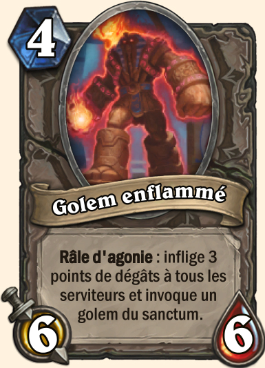 Golem enflammé - Hearthstone Tombes de la Terreur