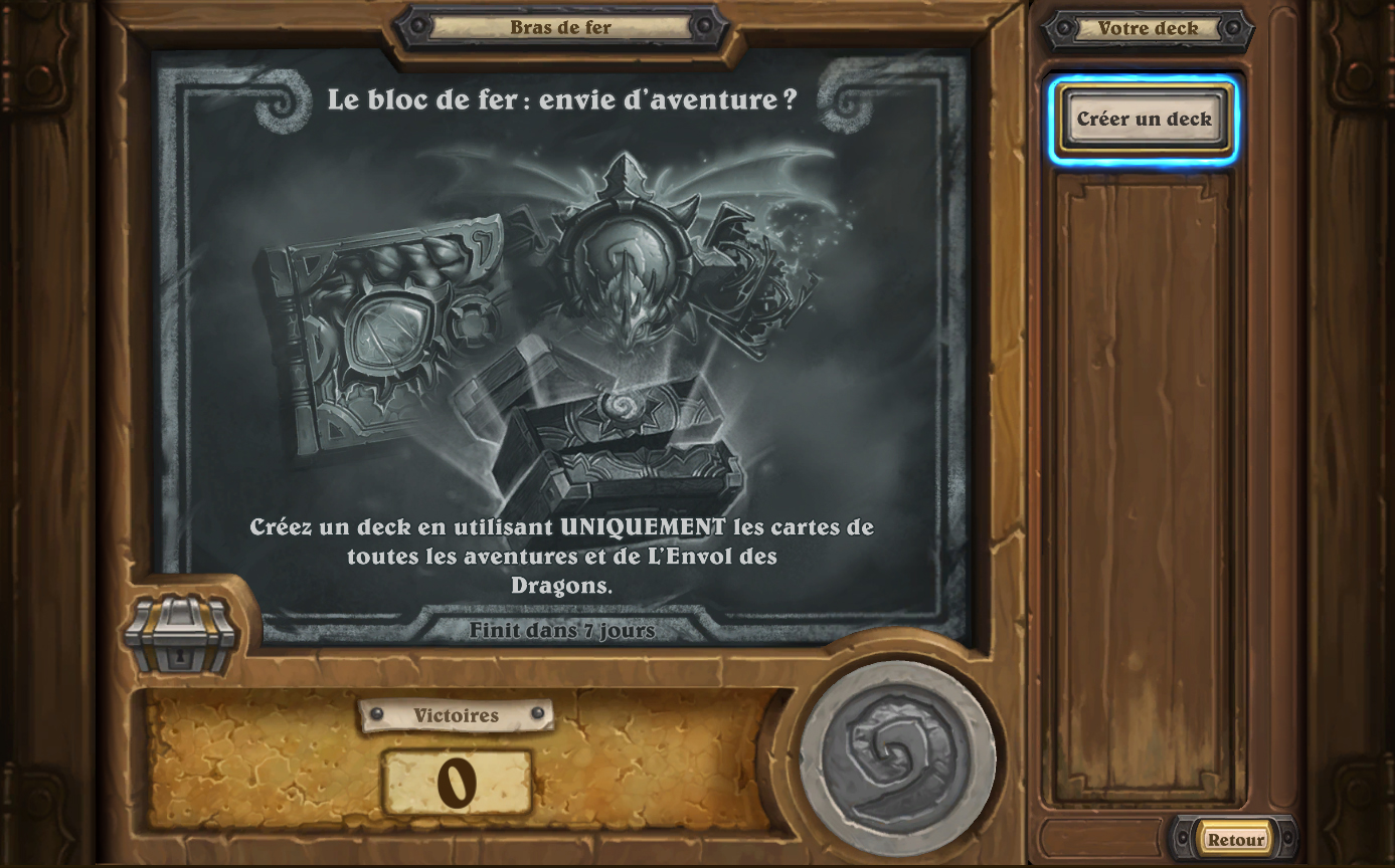 Bras de fer hebdomadaire Le bloc de fer, envie d'aventure