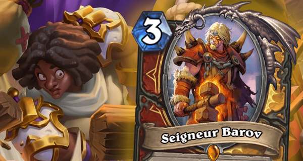 seigneur barov : carte legendaire double-classe guerrier paladin