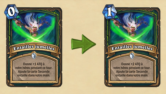 Modification Hearthstone : Entailles Jumelles