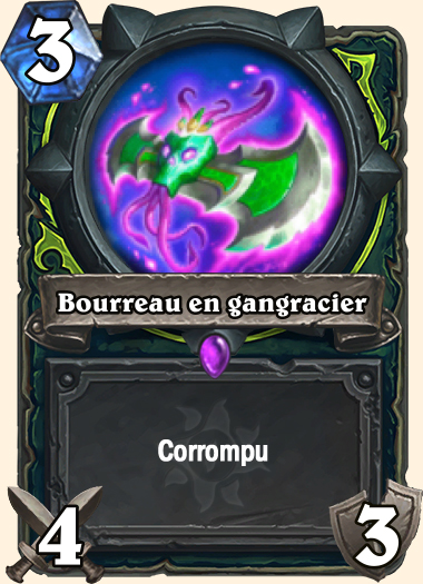 Carte Hearthstone corrompu Bourreau en gangracier
