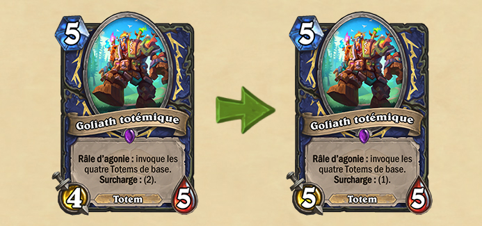 Modification pour Goliath totémique