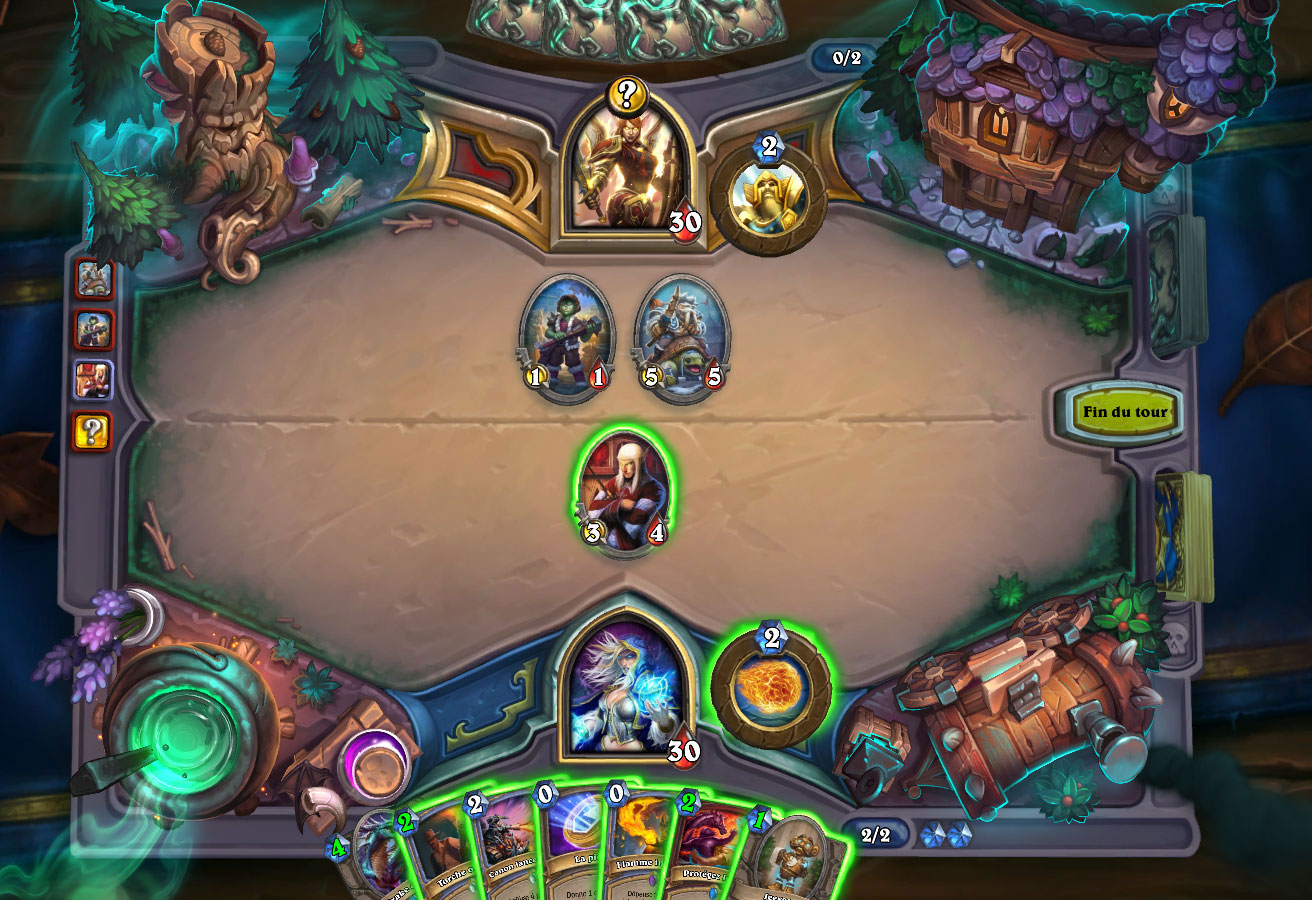 Le coût des cartes change à chaque tour