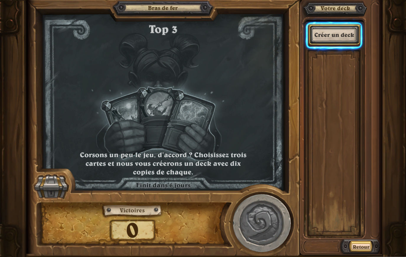 Bras de fer hebdomadaire: Top 3