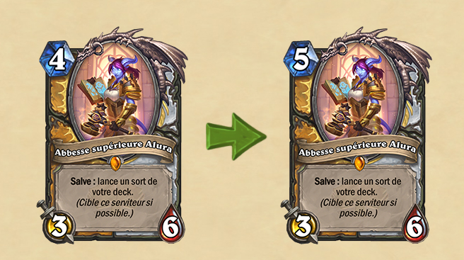 Patch Hearthstone 19.6 : Modifications pour la carte Abbesse supérieure Alura