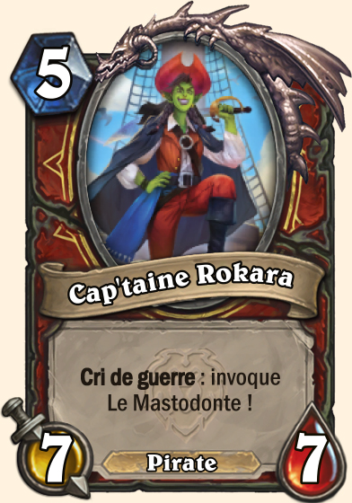 Carte Hearthstone - Cap'taine Rokara