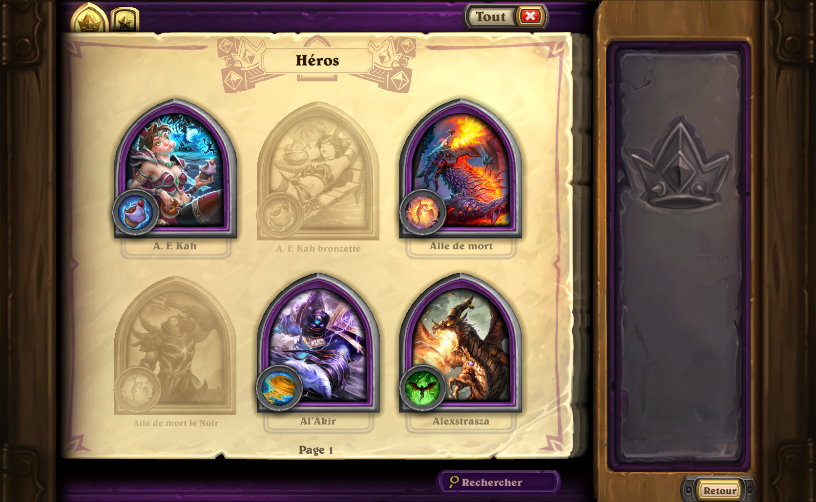 Champs de bataille : Changez de portrait pour les héros et le barman