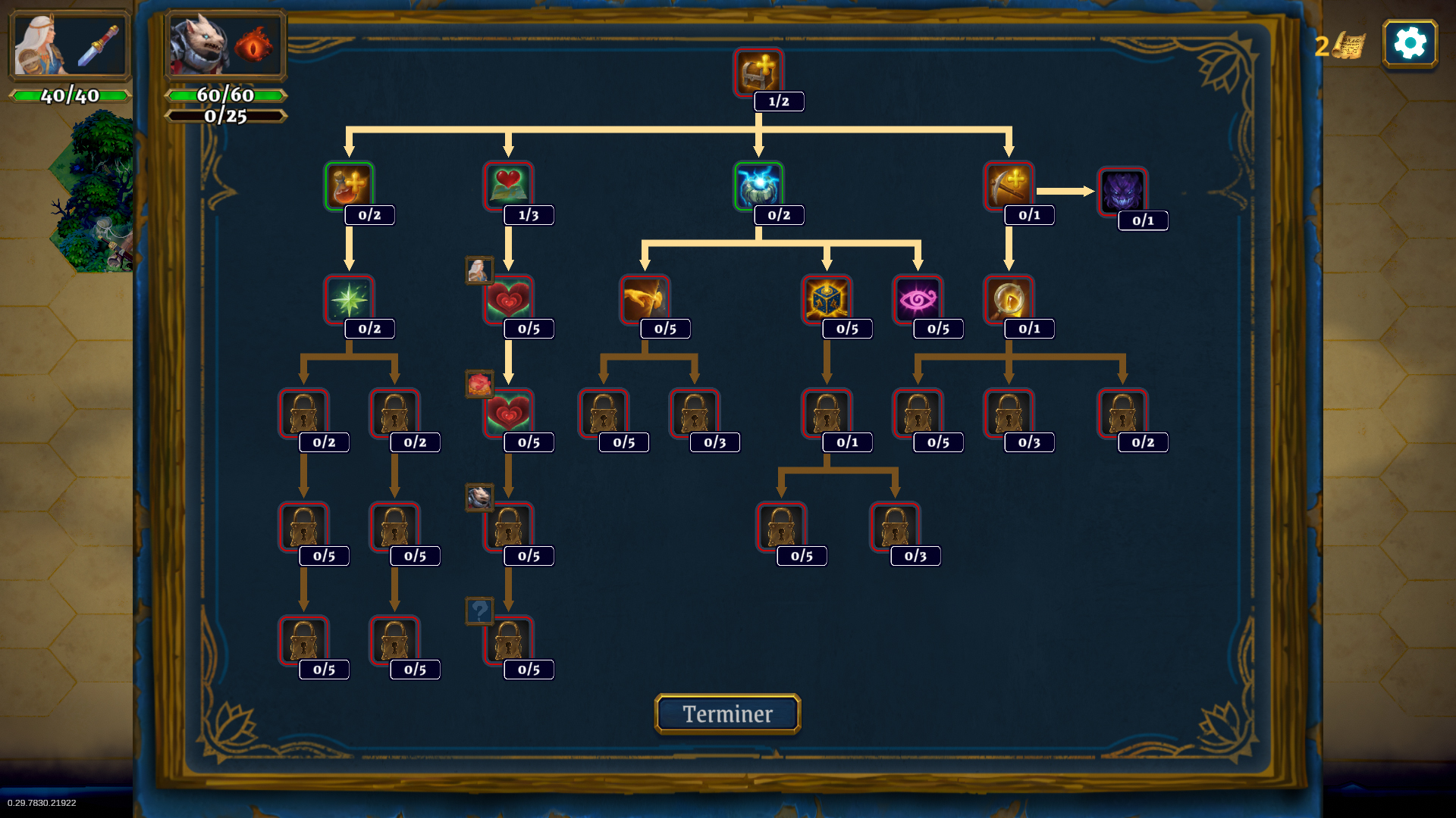 L'embelissement dans Roguebook : améliorer votre arbre pour obtenir des bonus