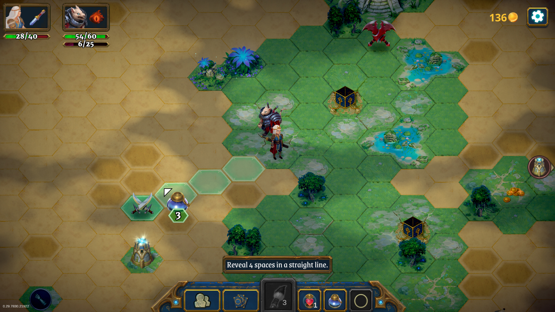 Utilisez l'encrier noble pour révéler des cases