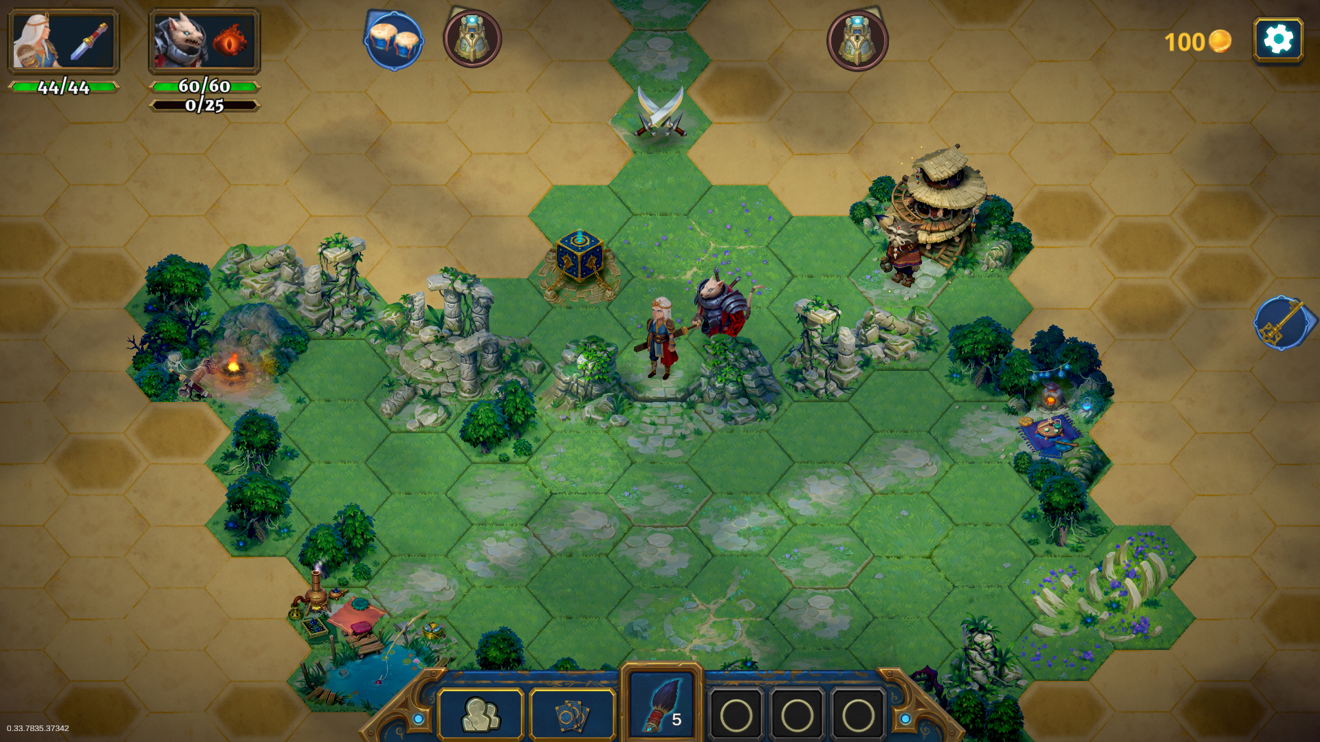 Cherchez les cubes bleus sur la carte