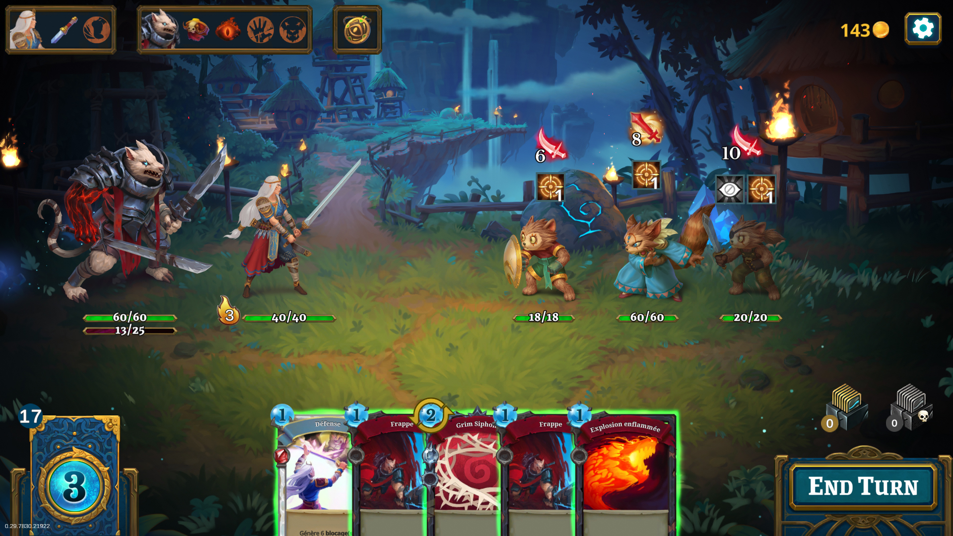 Vous voyez les dégâts qu'infligent les ennemis