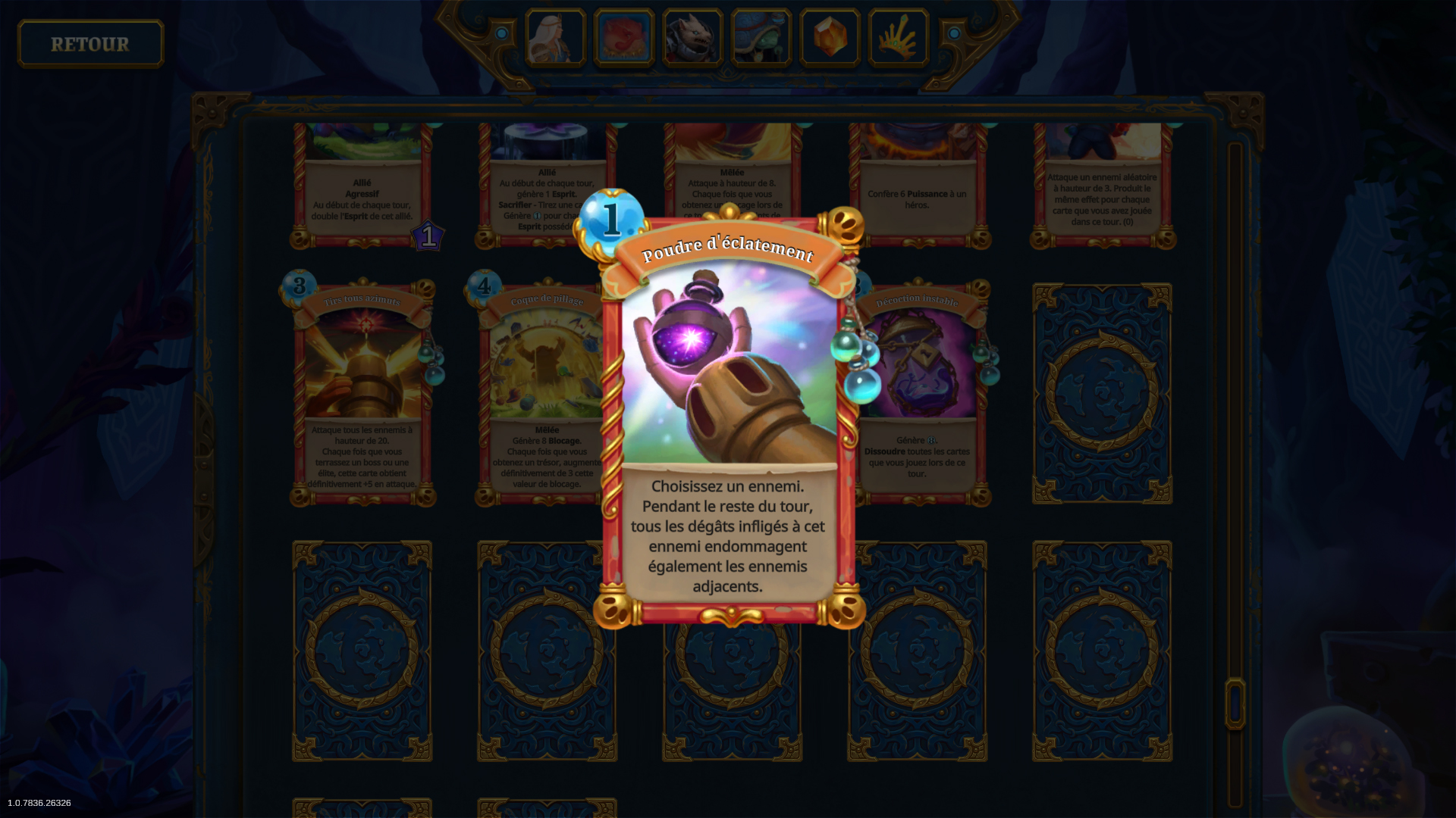 Achetez et débloquez des cartes pour votre deck dans Roguebook