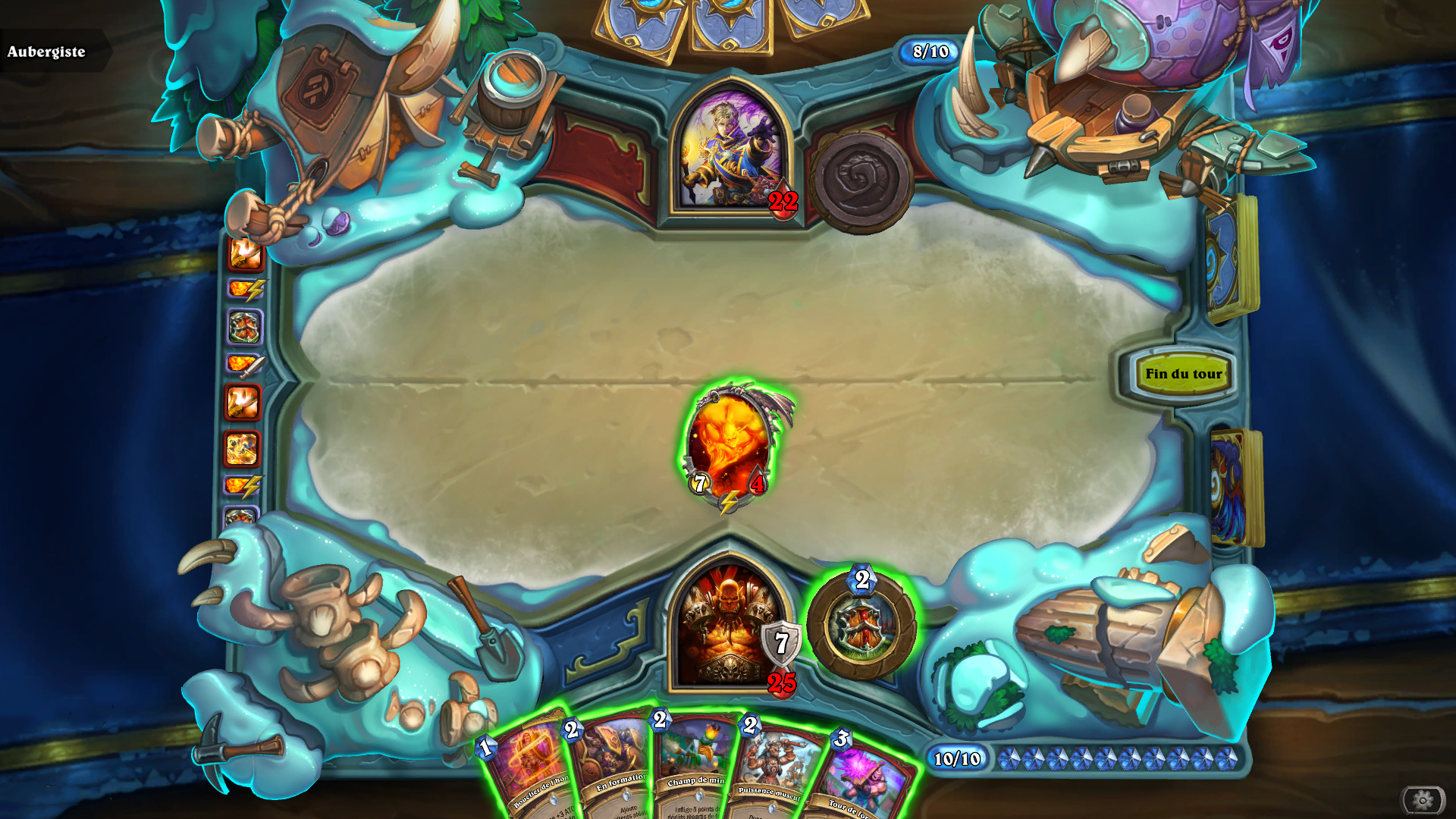 Jouez les 5 cartes dans un ordre précis