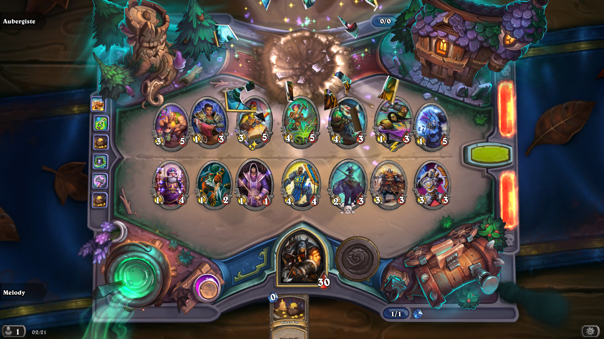 Vous terminez la partie avec 10 pièces d'or