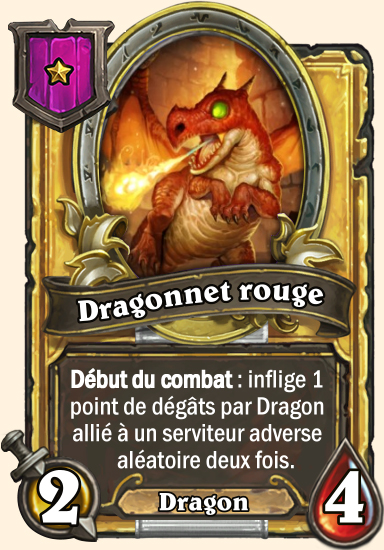 Carte champs de bataille dorée Dragonnet rouge