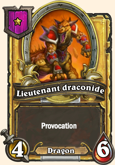 Carte champs de bataille dorée Lieutenant draconide
