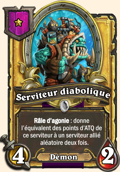 Carte champs de bataille dorée Serviteur diabolique