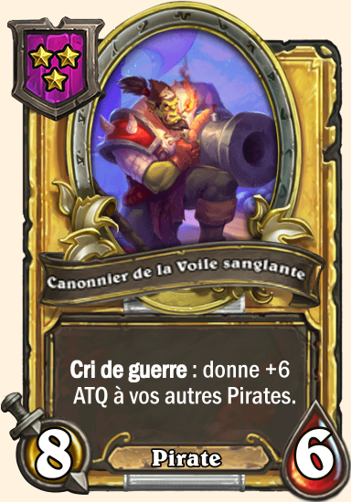 Carte champs de bataille dorée Canonnier de la Voile sanglante