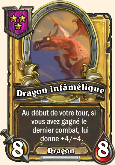 Carte champs de bataille dorée Dragon infâmélique