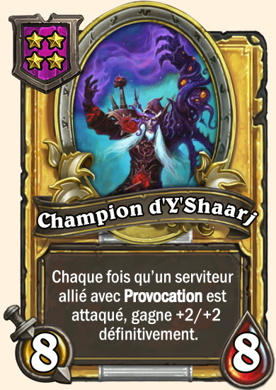 Carte champs de bataille dorée Champion d'Y'Shaarj