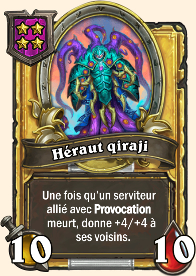 Carte champs de bataille dorée Héraut qiraji