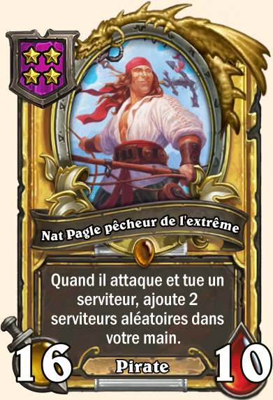 Carte champs de bataille dorée Nat Pagle, pêcheur de l'extrême