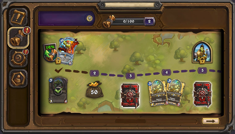 Nouveau parcours de récompenses dans Hearthstone