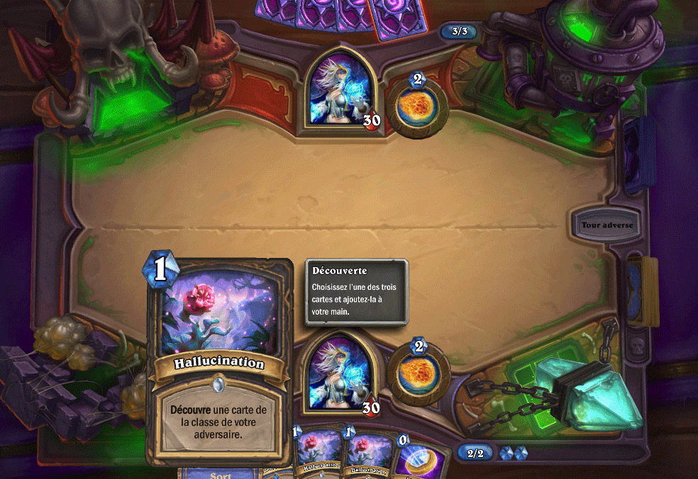 Carte Hallucination proposée dans le deck prédéfini