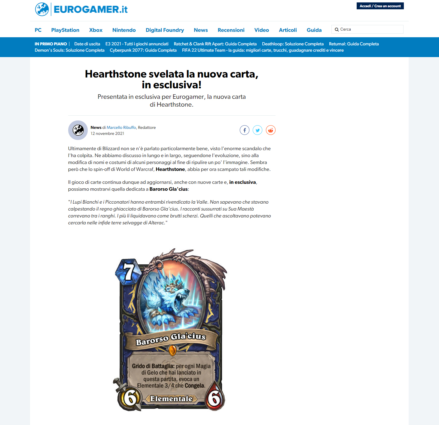 Leak de la prochaine extension Hearthstone par le site Eurogamer