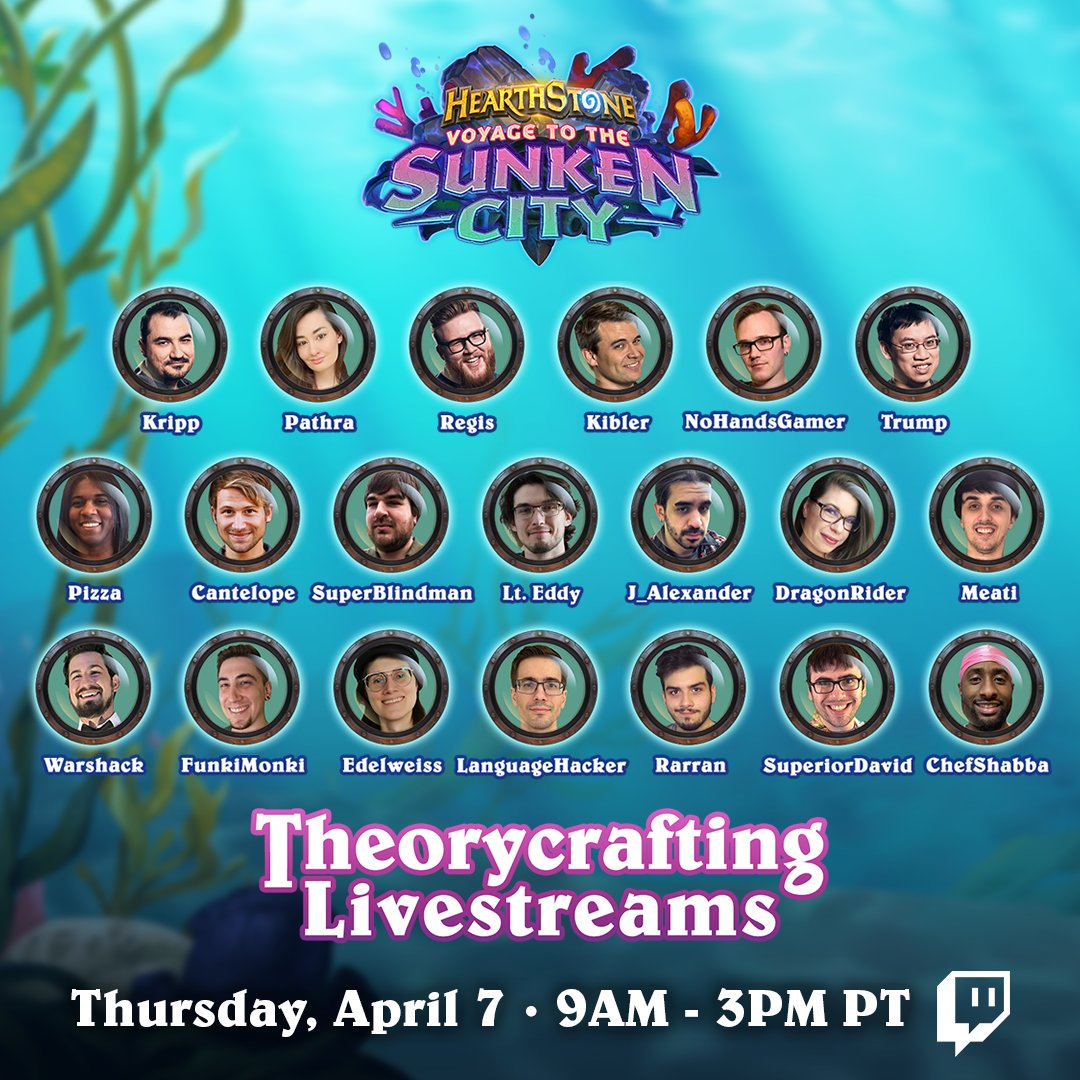 Participants du theorycraft de la cité engloutie